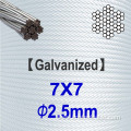 7x7 Dia.2.5mm Galvanized Steel Wire Rope